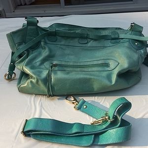 Beautiful turquoise leather handbag
